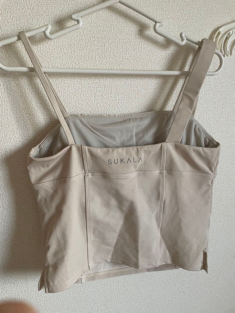 新品未使用Lサイズ【SUKALA】リブデニムショートキャミソー