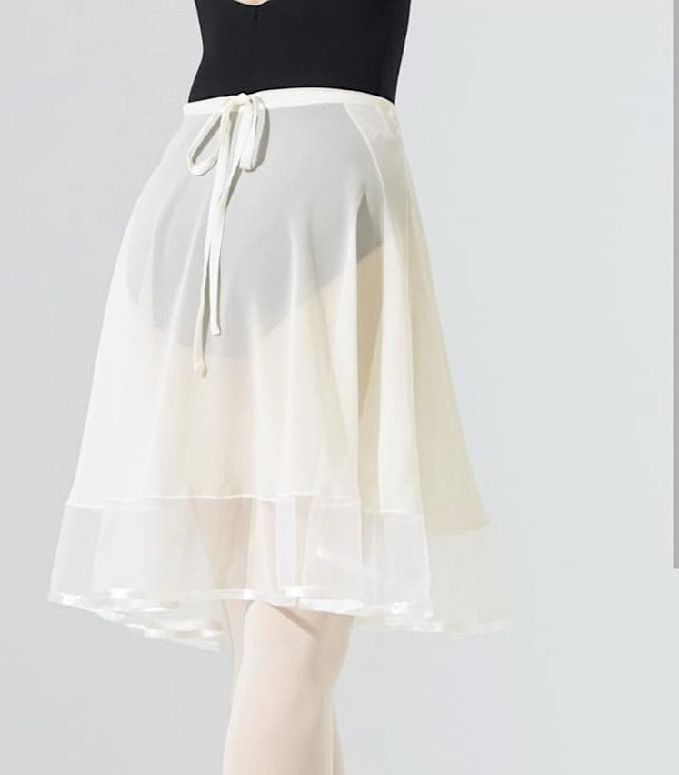 【極美品】チャコット バレエ スカート シフォン×チュール パイピング丈50cm