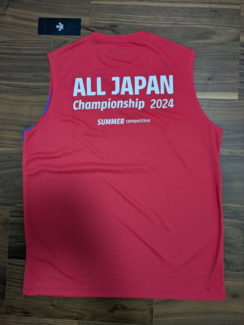 ☆レッド　インターハイ　DESCENTE　デサント　ノースリーブ　シャツ　国体