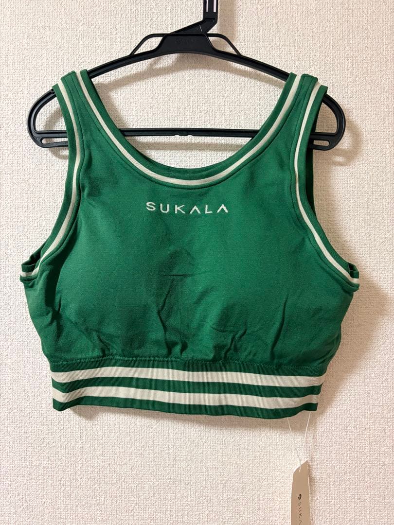 SUKALA ブラトップ付きカレッジVネックプルオーバー ヨガ・ピラティスウェア