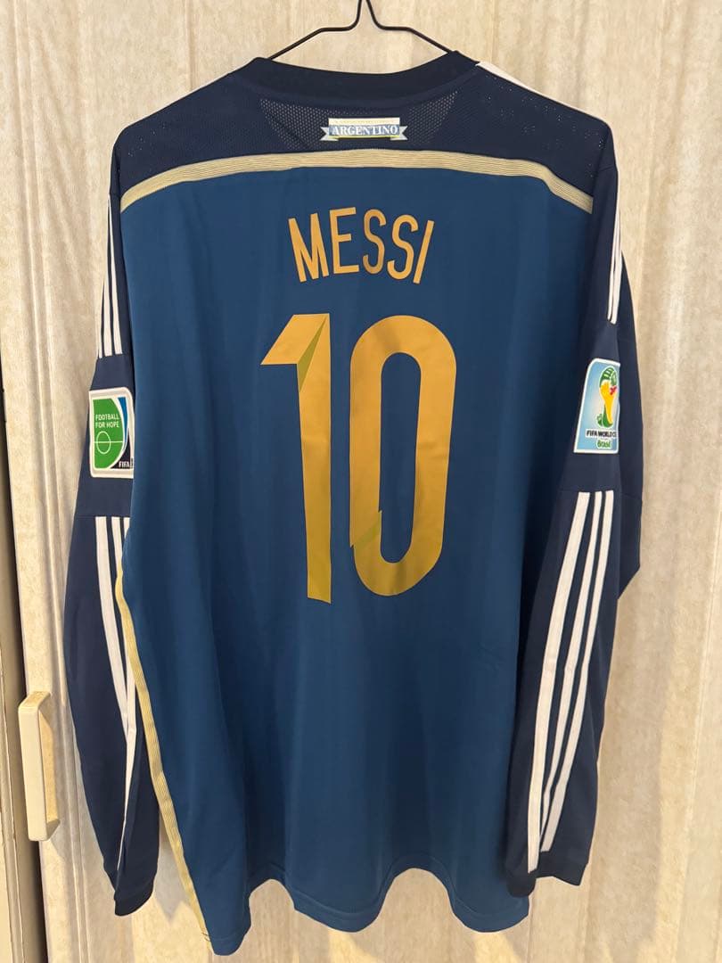 【希少】アルゼンチン代表 2014W杯決勝 メッシ10 長袖ユニフォ