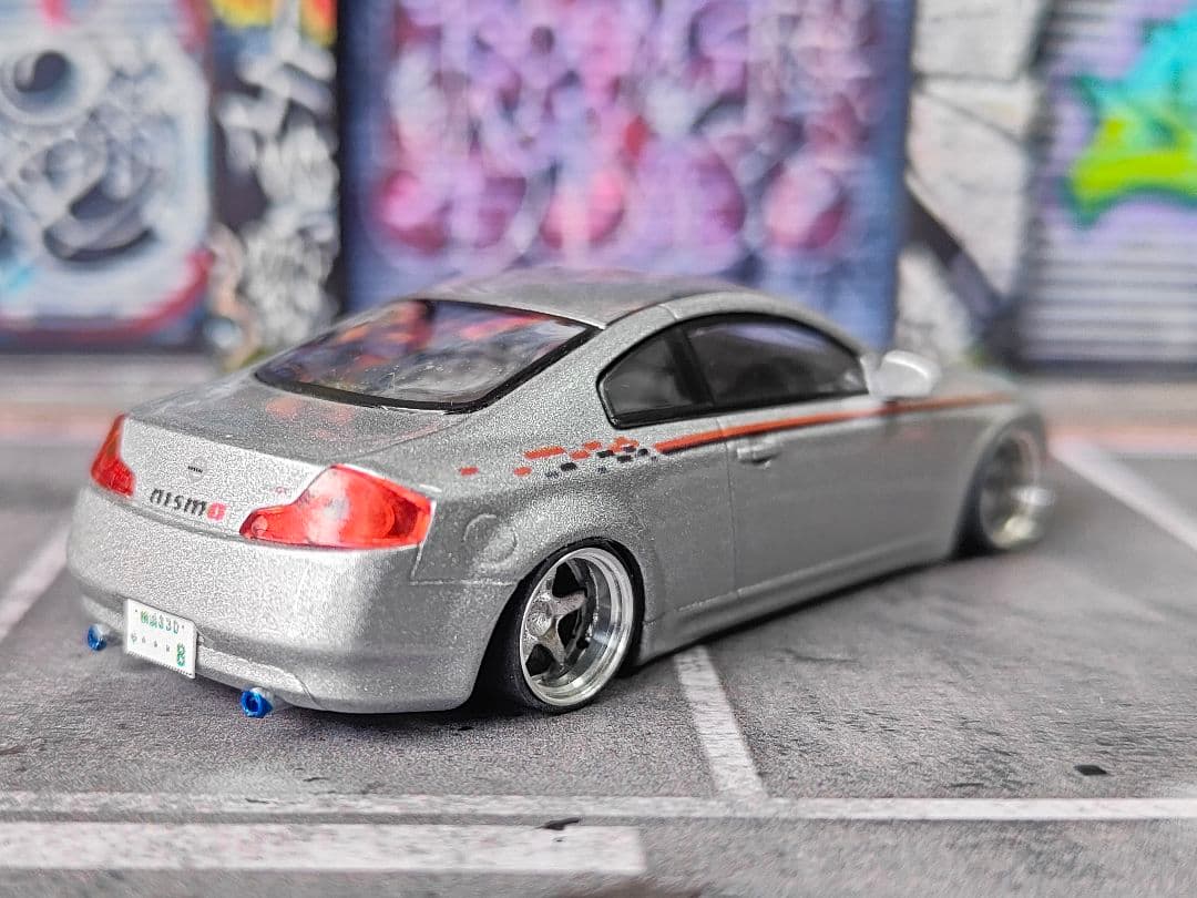 京商 スカクー NISMOトミカ改造 自作アルミリム ☆段リム ホットウィール