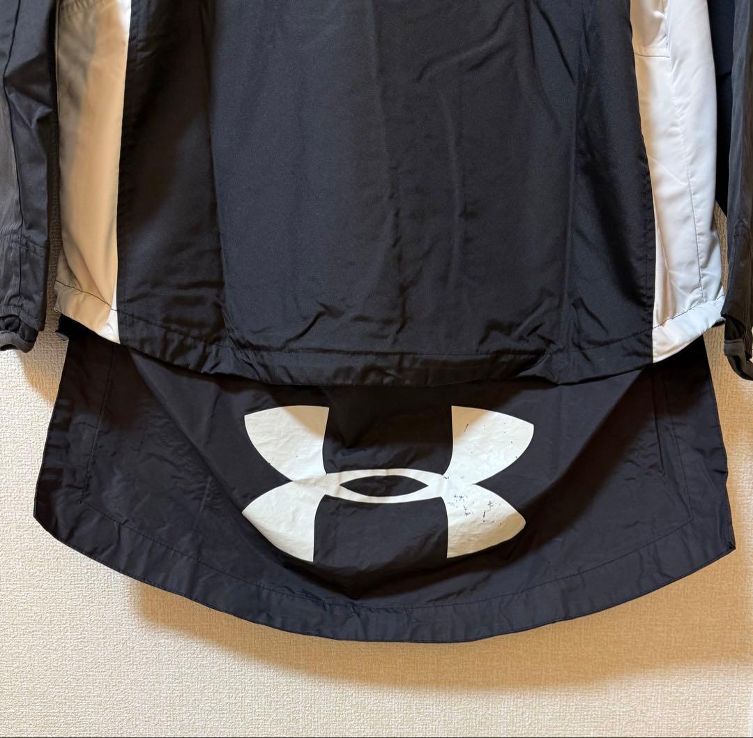 【美品】UNDERARMOUR超多機能防水防寒アウタージャケットLG黒