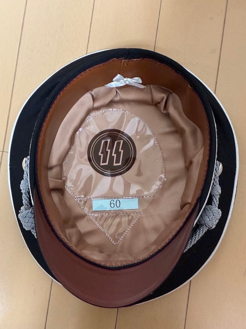 黒のSS帽子 サイズ60 鷲のエンブレム