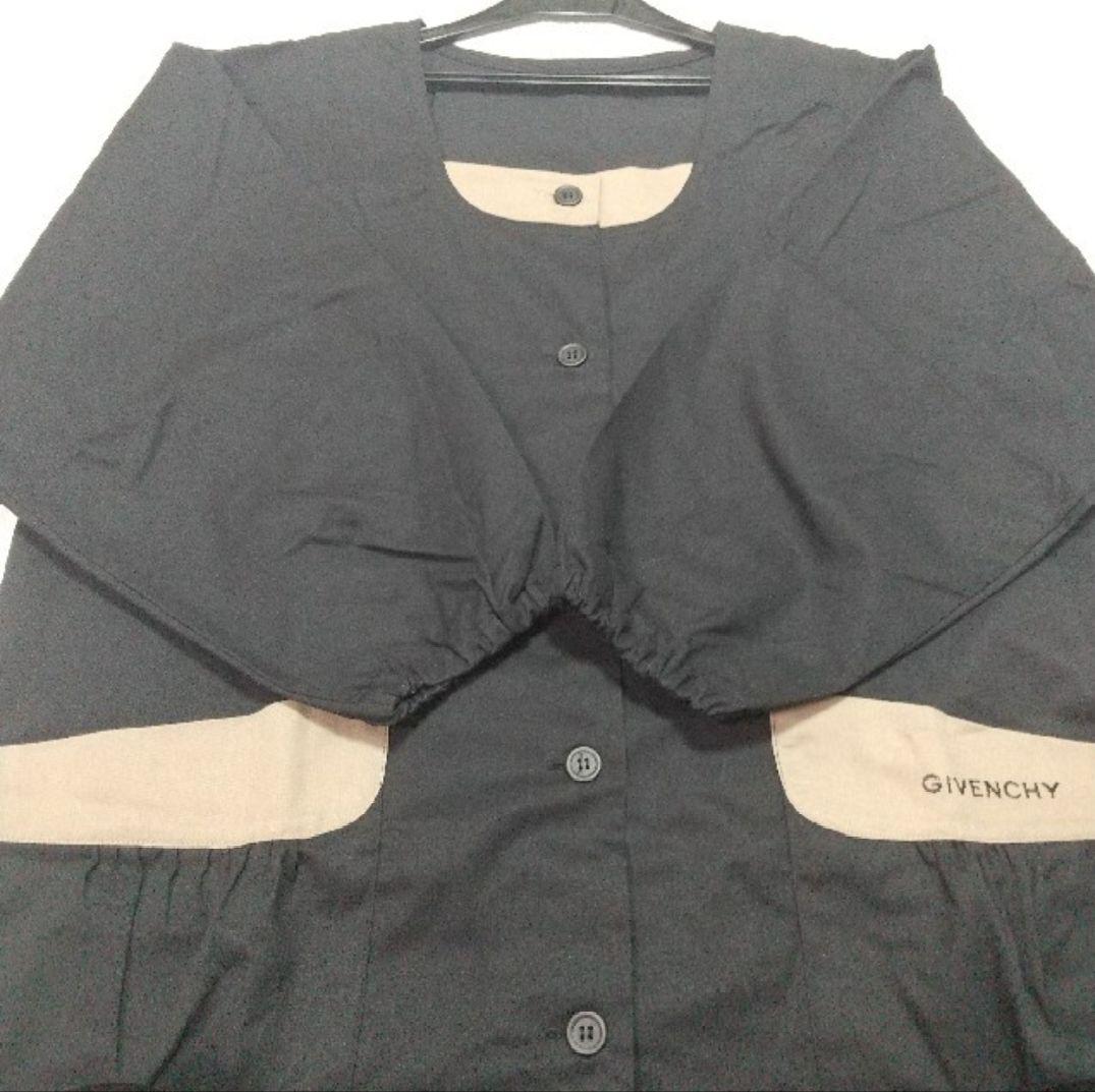 GIVENCHY ジバンシー　エプロン ブラック 割烹着 スモッグ 昭和レトロ♡
