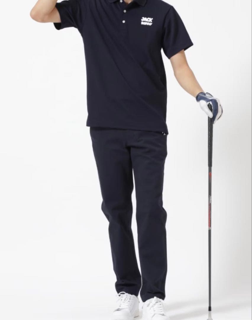 新品 パーリーゲイツ ジャックバニー 2WAYストレッチパンツ(6)LL/紺