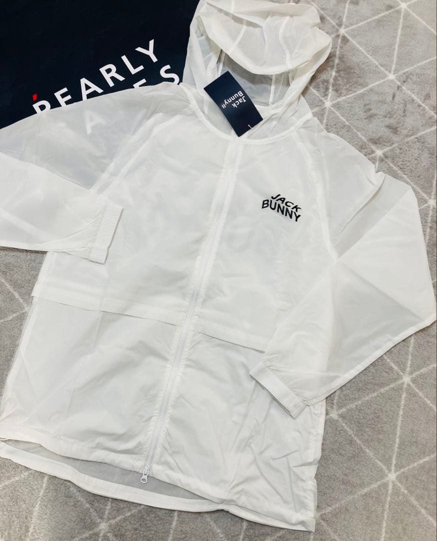 新品 パーリーゲイツ ジャックバニー ナイロンタフタ ブルゾン(4)M/白
