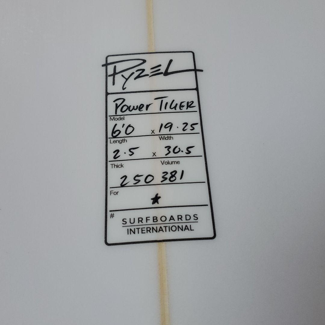 1回使用 PYZEL POWER TIGER 6'0 30.5L パワータイガー