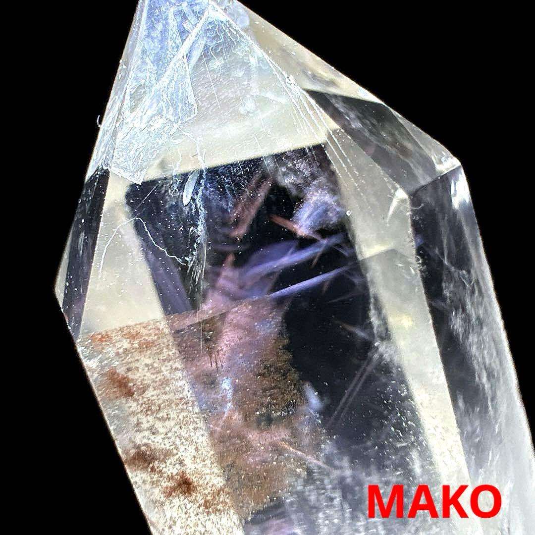 M1743☆ピンクエンジェルラダー水晶六角柱80g☆天然石　原石