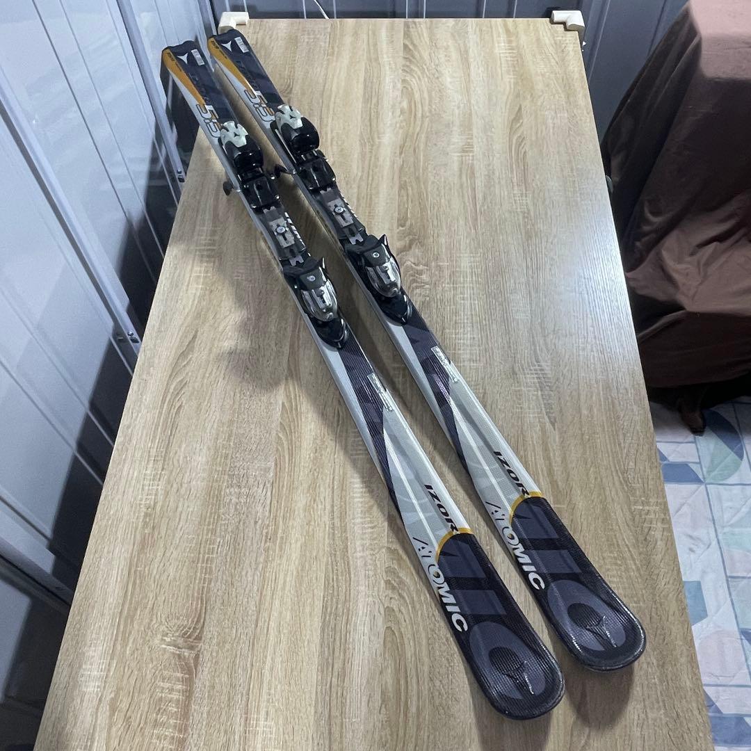 ATOMIC159cm HEAD25/25.5cmストック110cmスキーセット