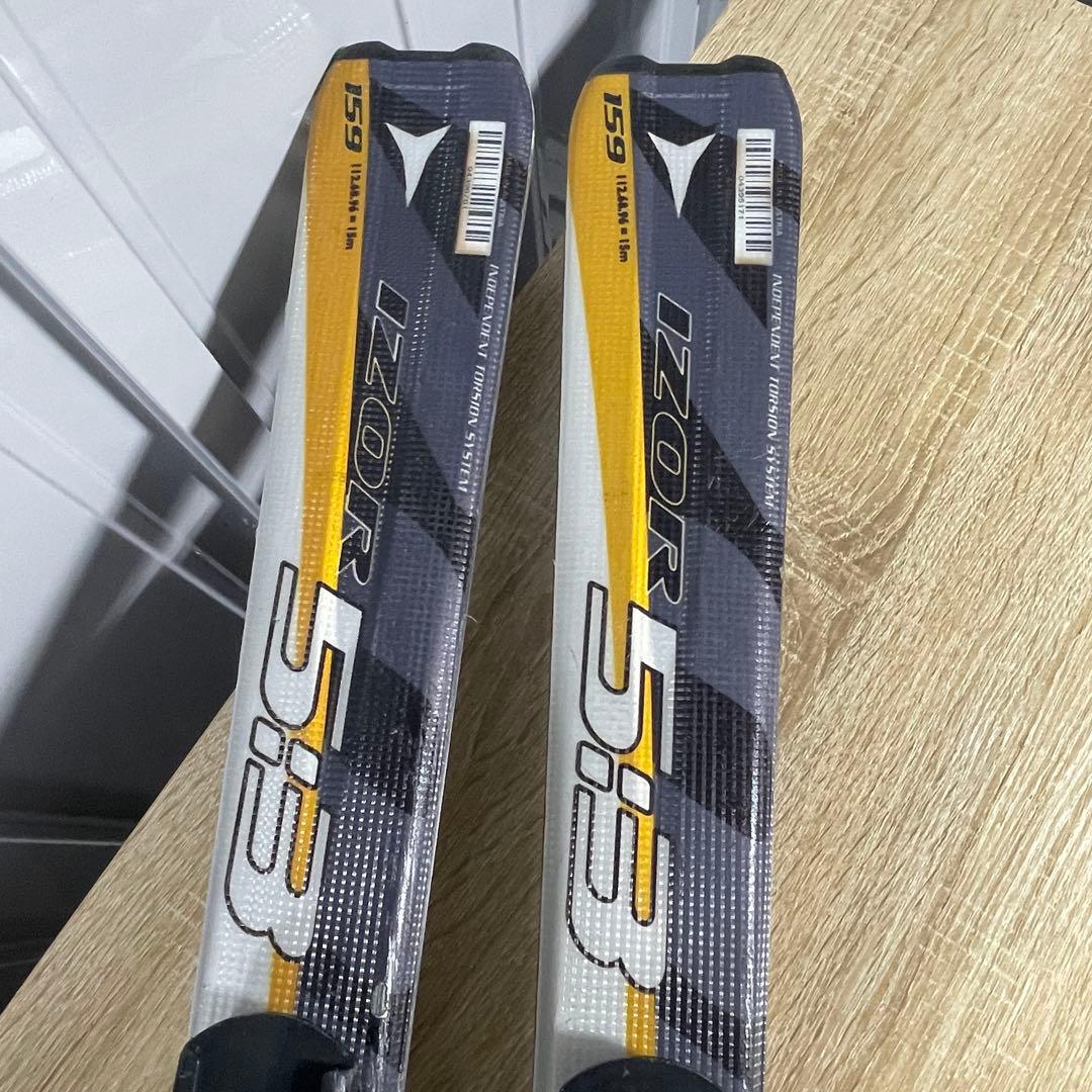 ATOMIC159cm HEAD25/25.5cmストック110cmスキーセット