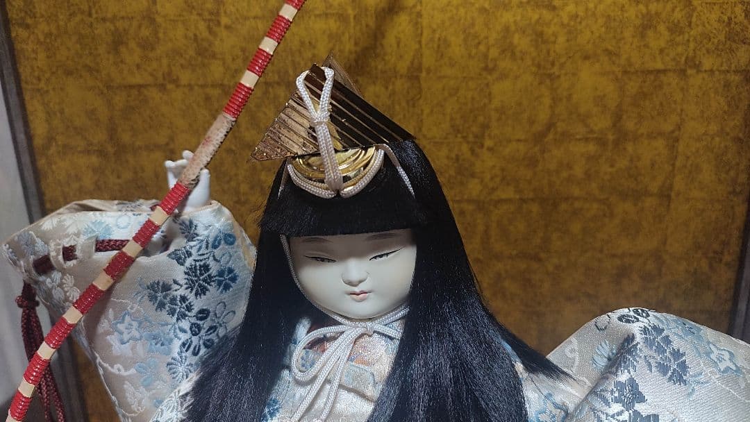 日本人形　ガラスケース入り　高さ43cm×幅46.5cm×奥行き30cm