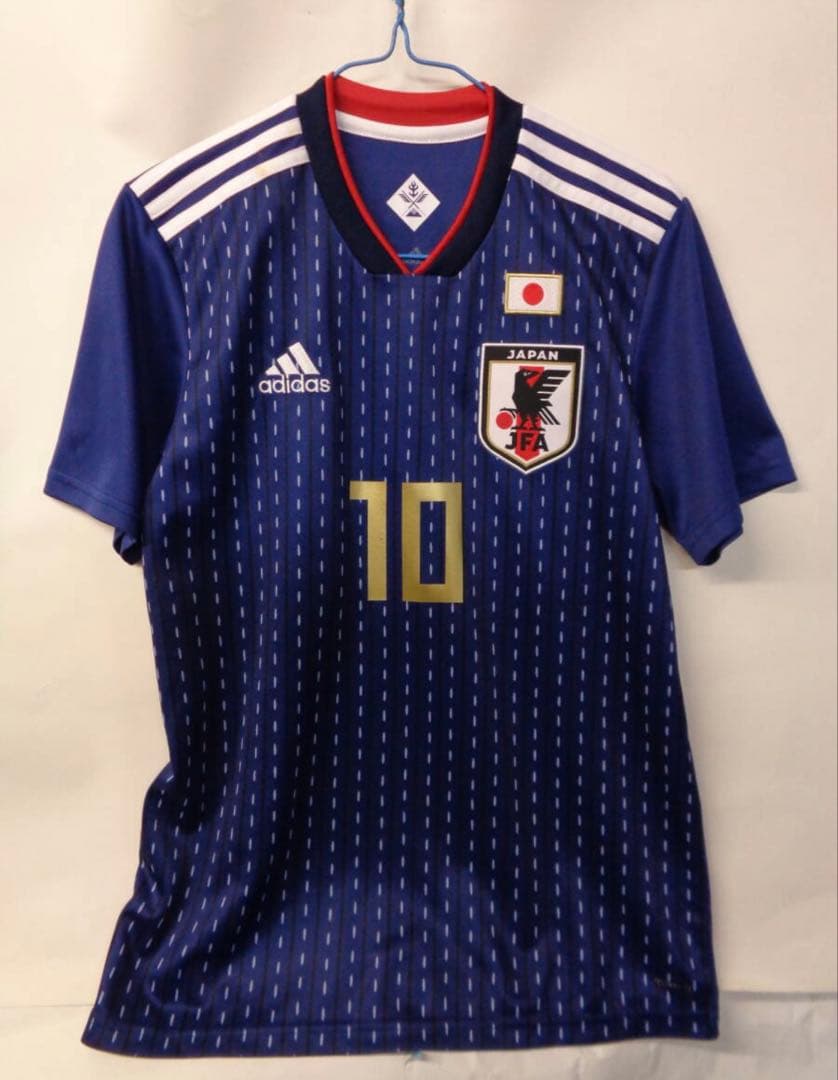 正規品中古★久保建英＃10★日本代表2018Ｈ紺青　Ｍサイズ48-69