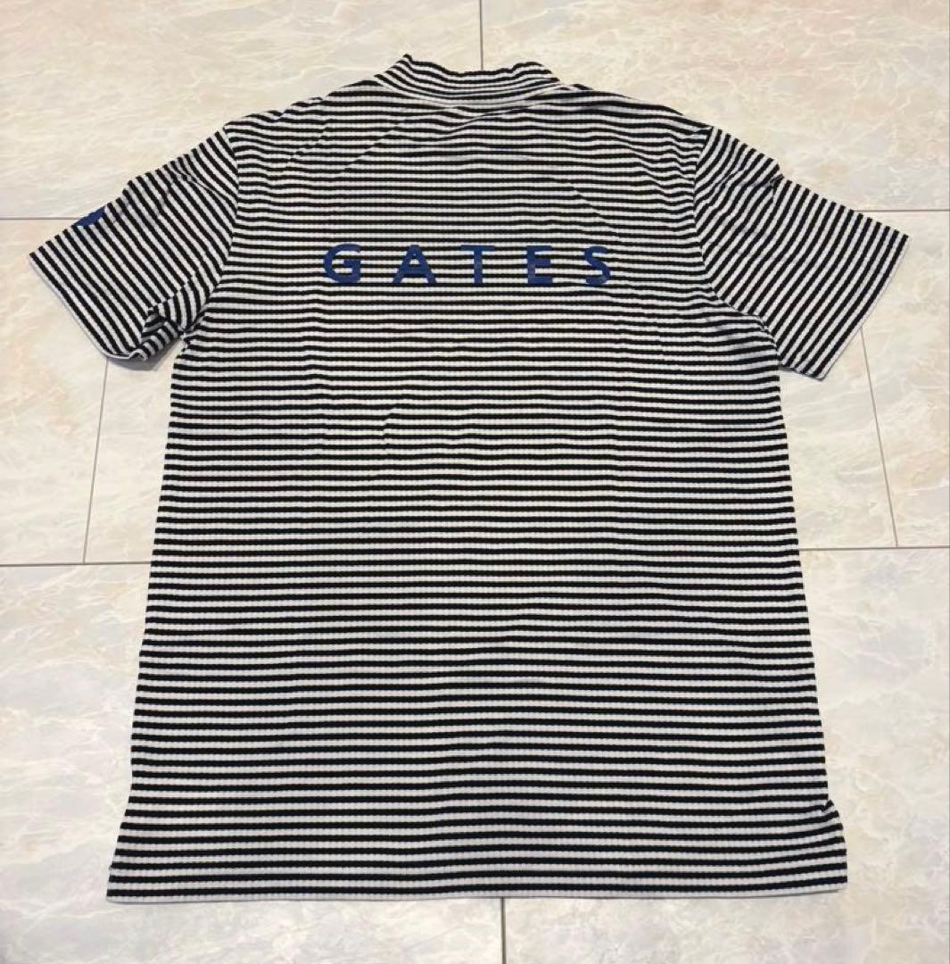 美品　PEARLY GATES 半袖モックネック　4 細ボーダー