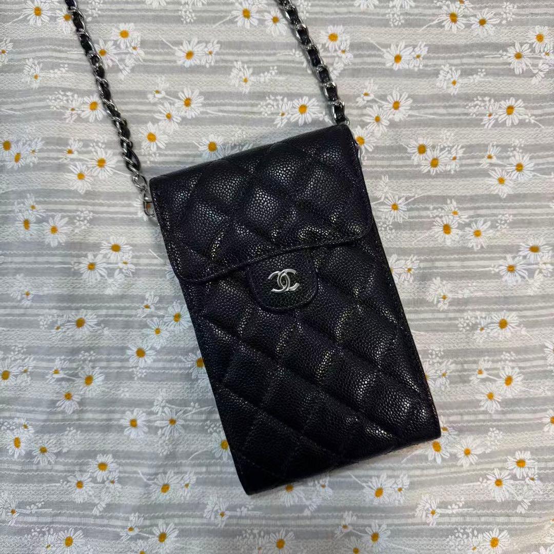 VIP限定 CHANELノベルティ スマホショルダー チェーンポーチ ラムスキン