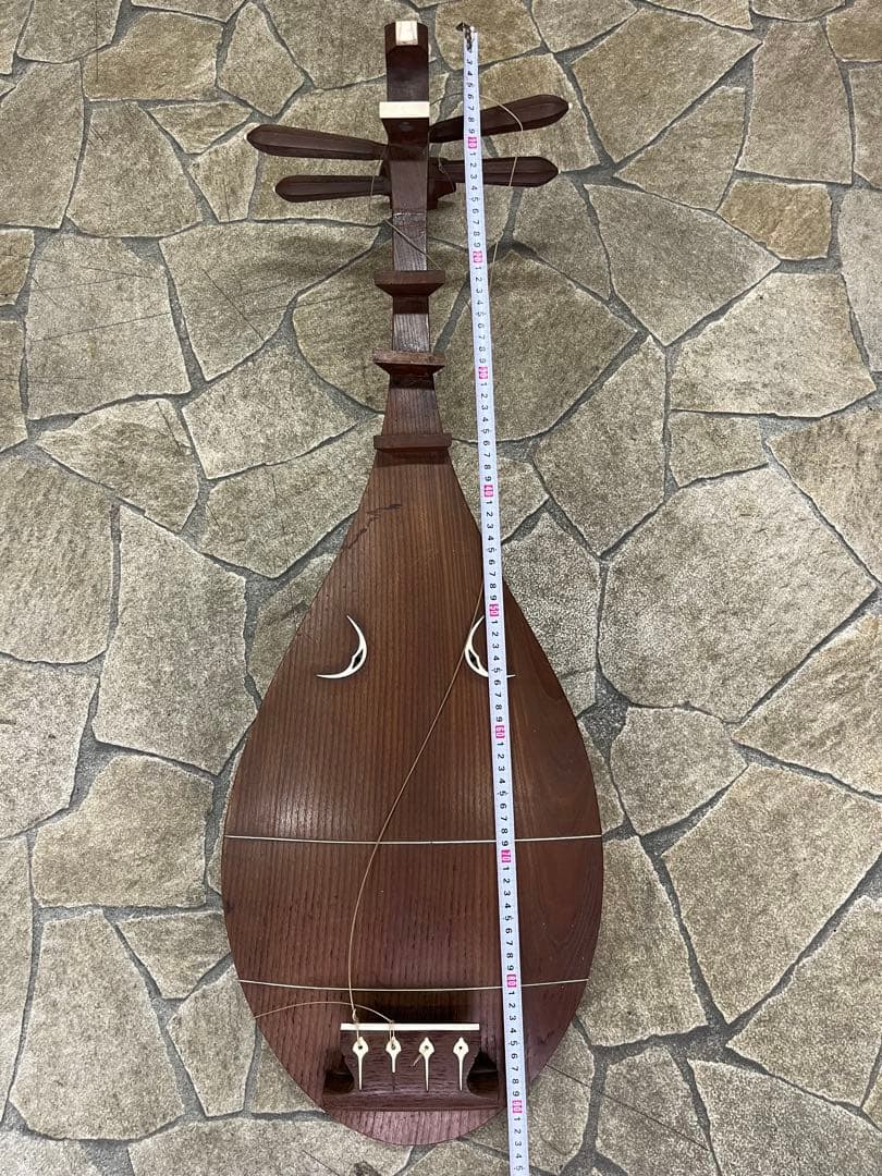 琵琶 びわ 和楽器 全長約94cm 4弦 木製 インテリア・練習用