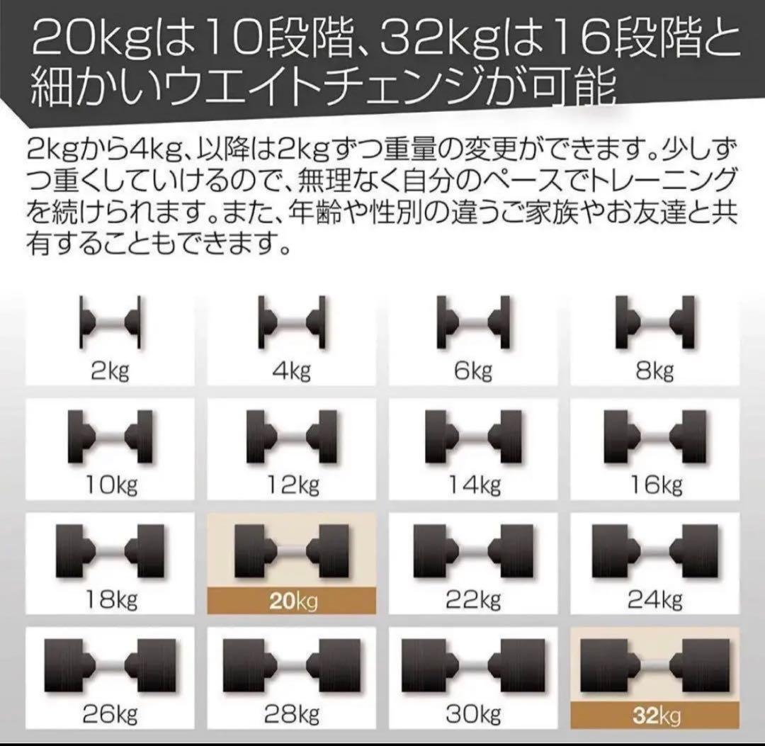 フレックスベル20kg×2個セット (NUO 正規代理店) 可変式ダンベル