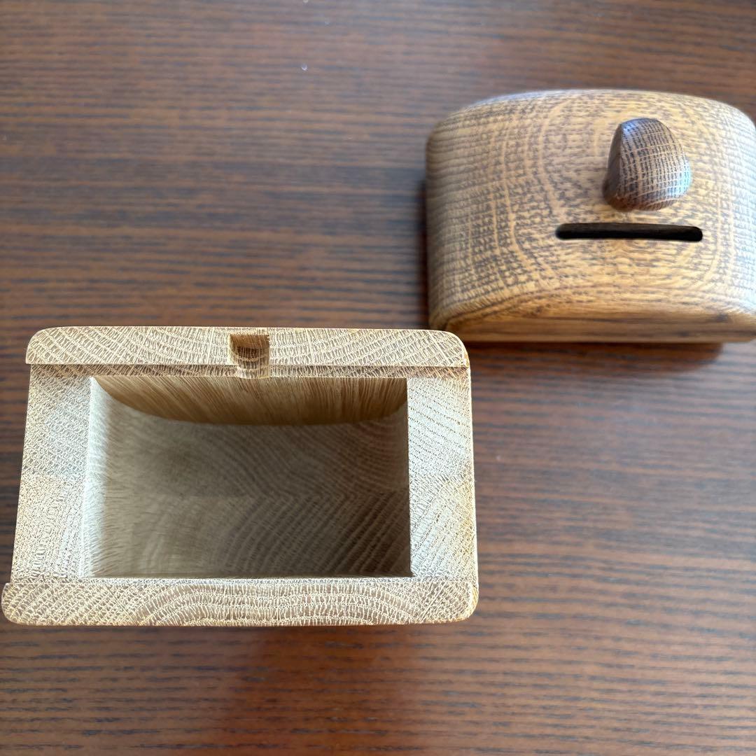 オークヴィレッジ どんぐり型貯金箱 木製 ミズナラ