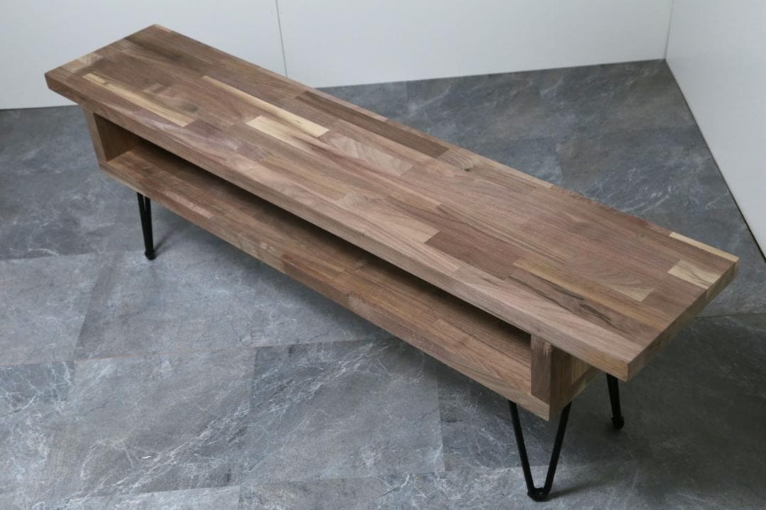ブラックウォルナット■テレビボード■1200ｍｍ幅■ローテーブル■アイアン