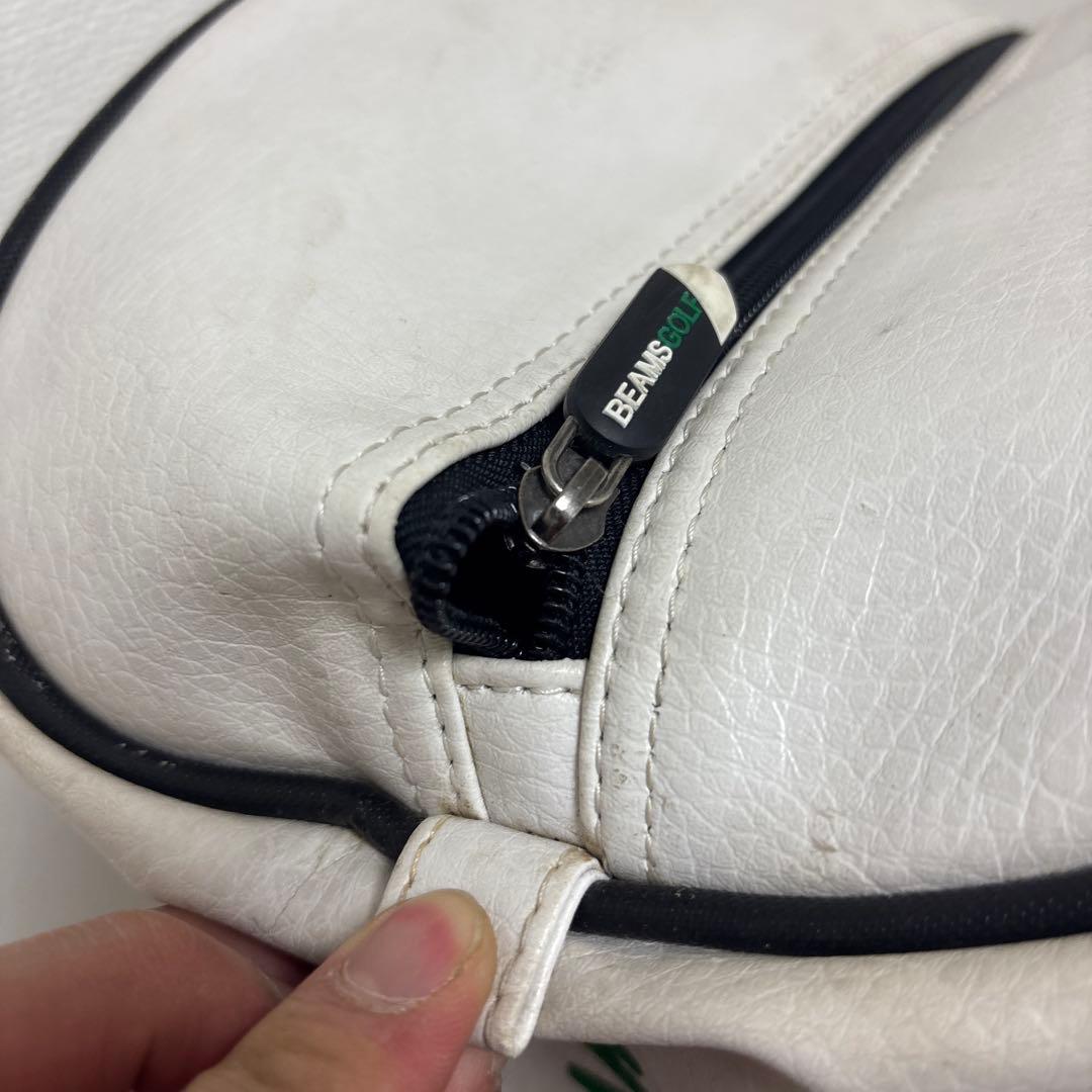 BEAMS GOLF キャディバッグ ホワイト・グリーン 5分割