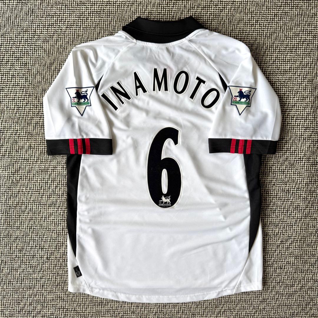 【PLパッチ付き】稲本潤一 ＃６ フルハム ０２／０３（H）adidas