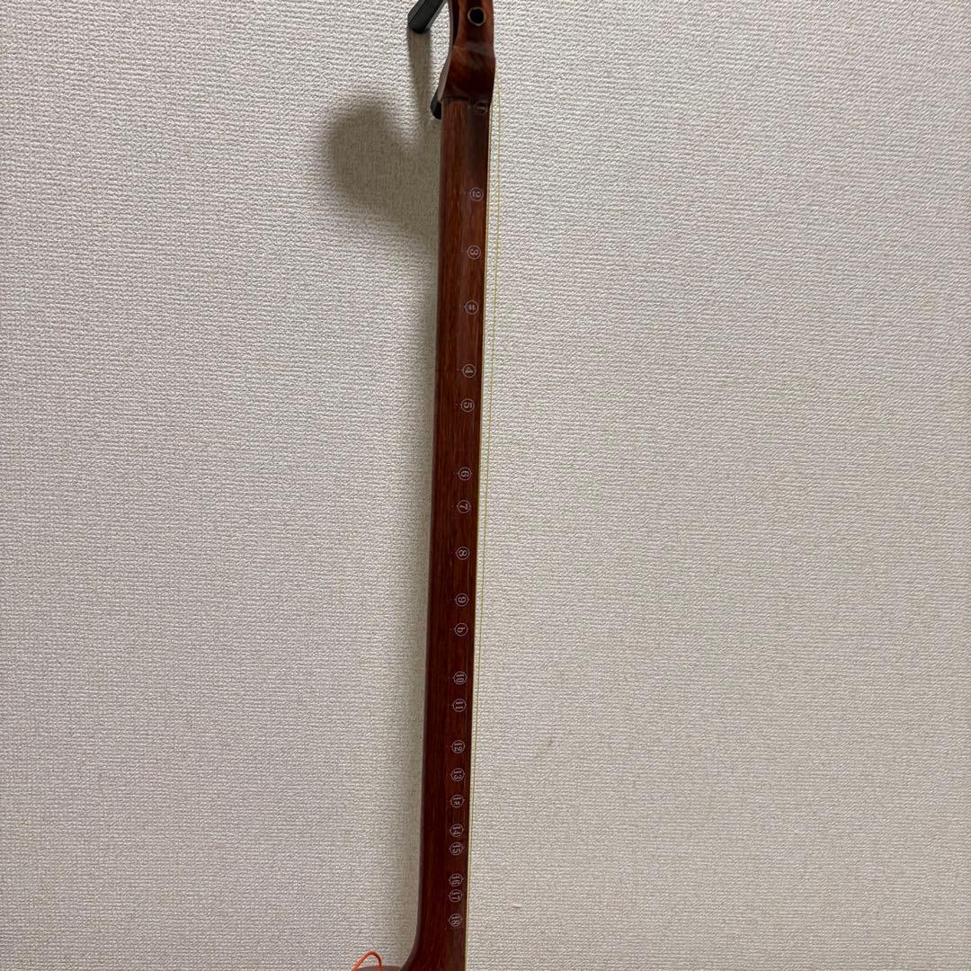 三味線　中棹　紫檀　丸打胴　和楽器　現状品　japan