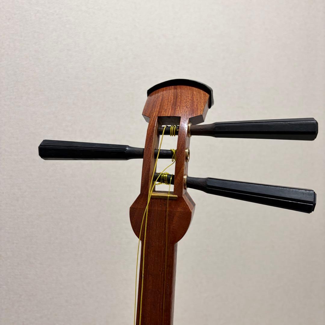 三味線　中棹　紫檀　丸打胴　和楽器　現状品　japan