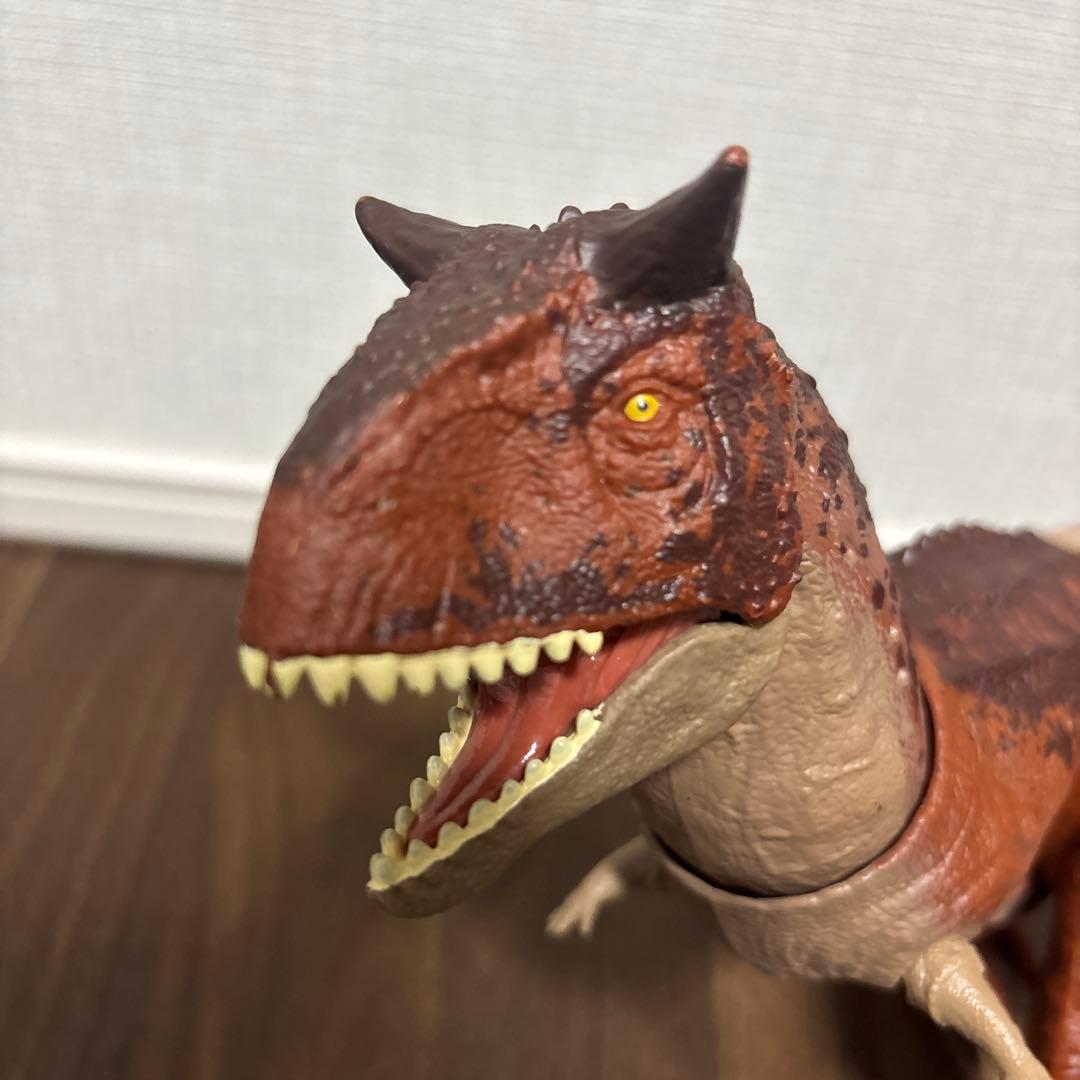 最終値下げ【美品】マテル　ジェラシックワールド　ダメージ！ひかる　カルノタウルス