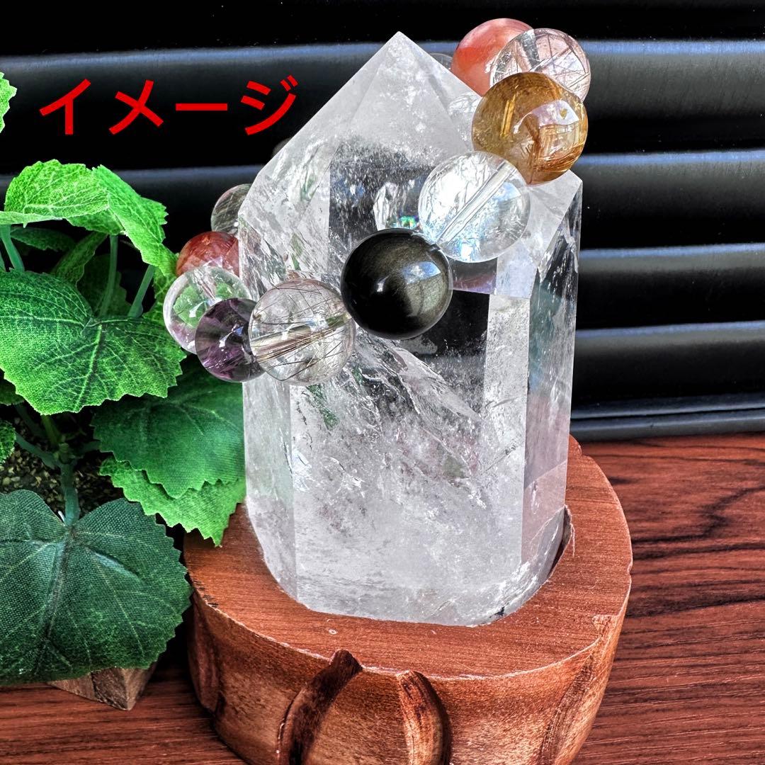 高品質 浄化❗️超強いパワーレインボー☆ヒマラヤ水晶六角柱 天然石 原石A1150