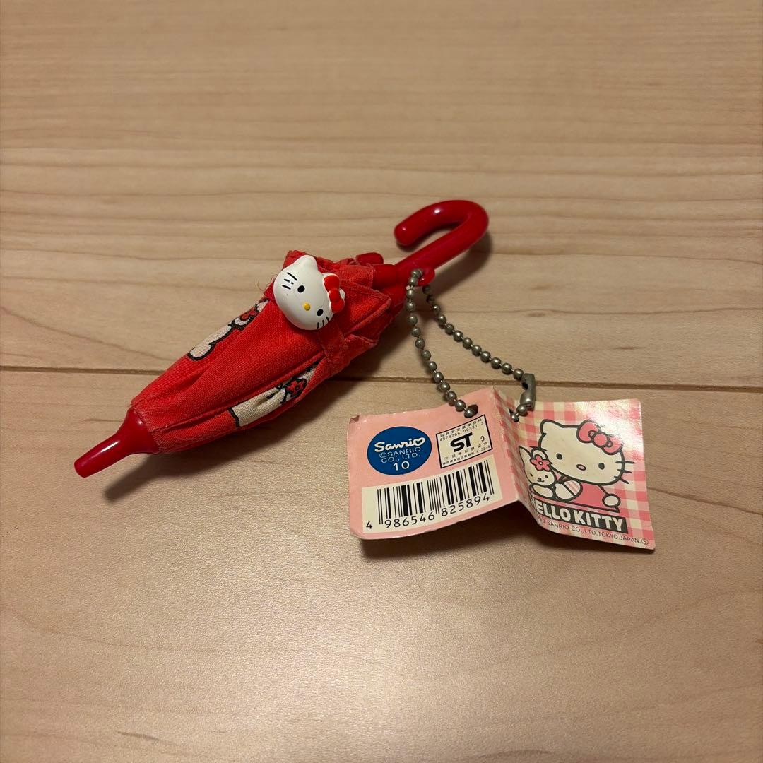ハローキティプチパラソル　傘　マスコットキーホルダー　希少　1999年