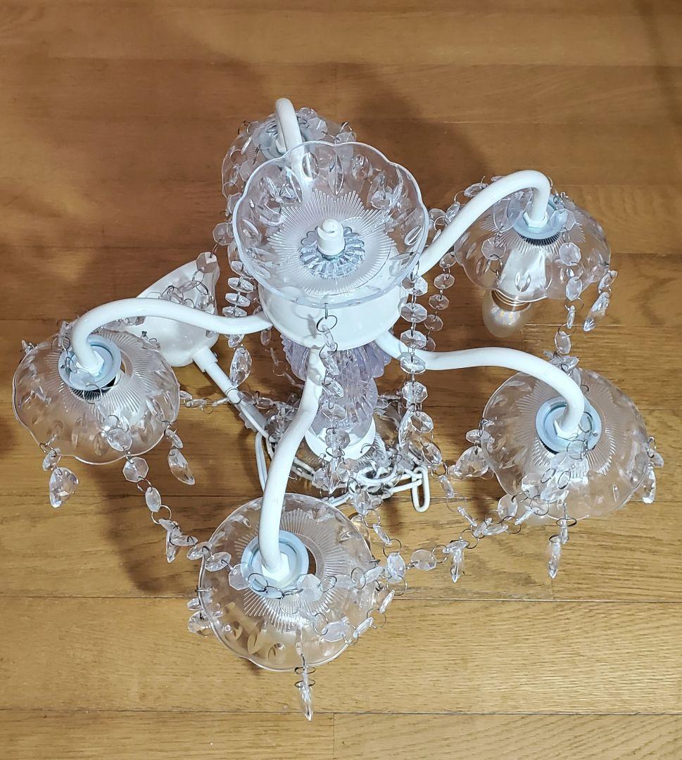 5灯シャンデリア 　エア・リゾーム 　LED電球付き　取付簡単 　天井照明