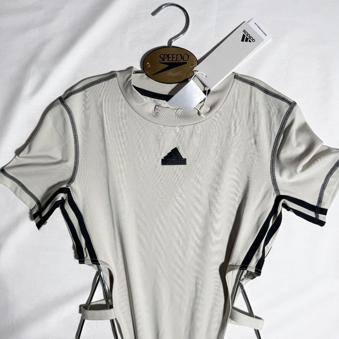 adidas アディダス ボディスーツ Tバック Gray UK XS