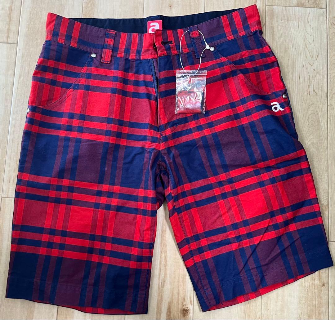 アルチビオarchivio ゴルフ メンズ ハーフパンツ46チェック柄【未使用】