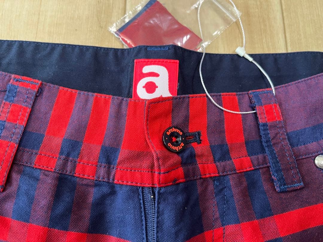 アルチビオarchivio ゴルフ メンズ ハーフパンツ46チェック柄【未使用】