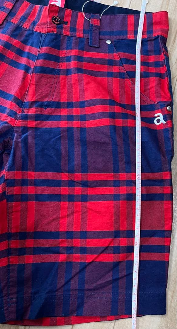 アルチビオarchivio ゴルフ メンズ ハーフパンツ46チェック柄【未使用】