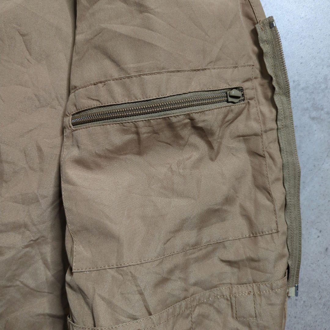 90sL.L.Beanフィッシングベストベージュ多ポケット短丈アウトドアテック系