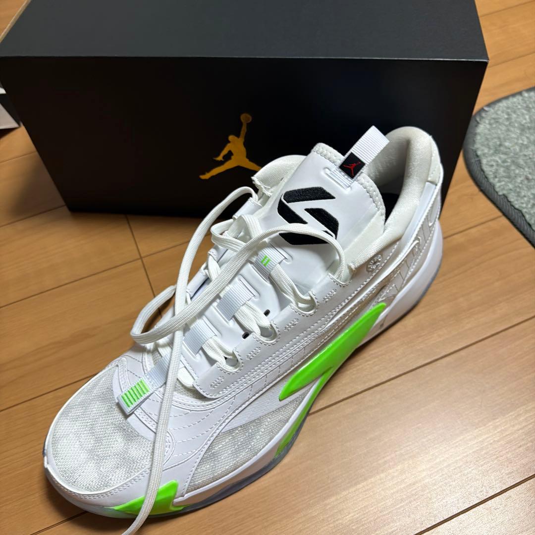 Jordan バスケットボールシューズ ホワイト/グリーン