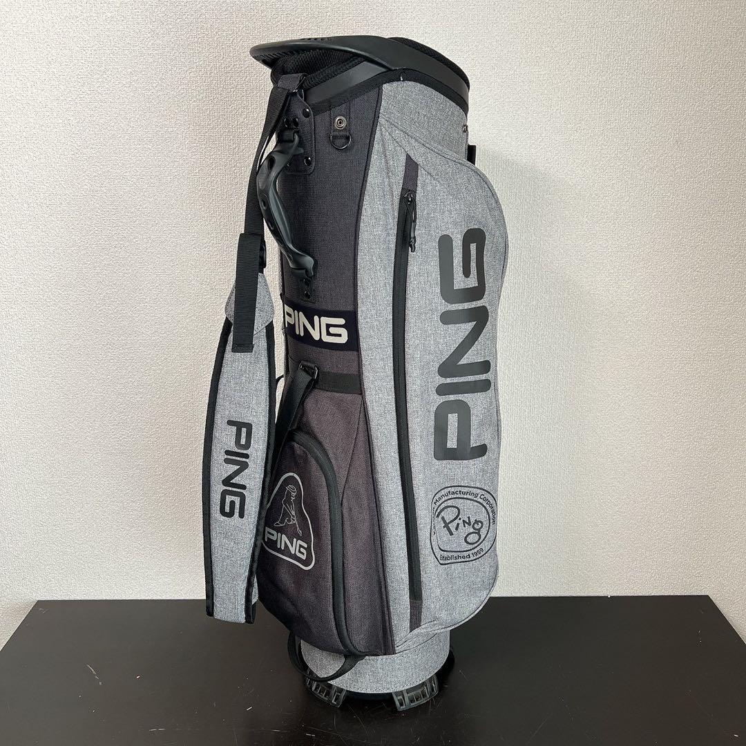 極美品 PINGピンキャディバッグ CB-P2305 グレー 6分割