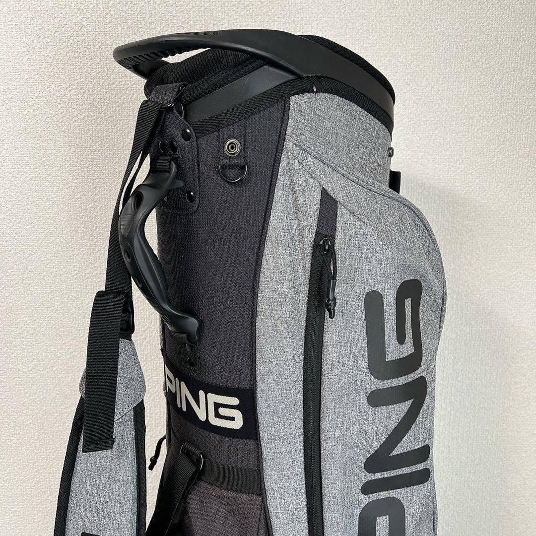 極美品 PINGピンキャディバッグ CB-P2305 グレー 6分割