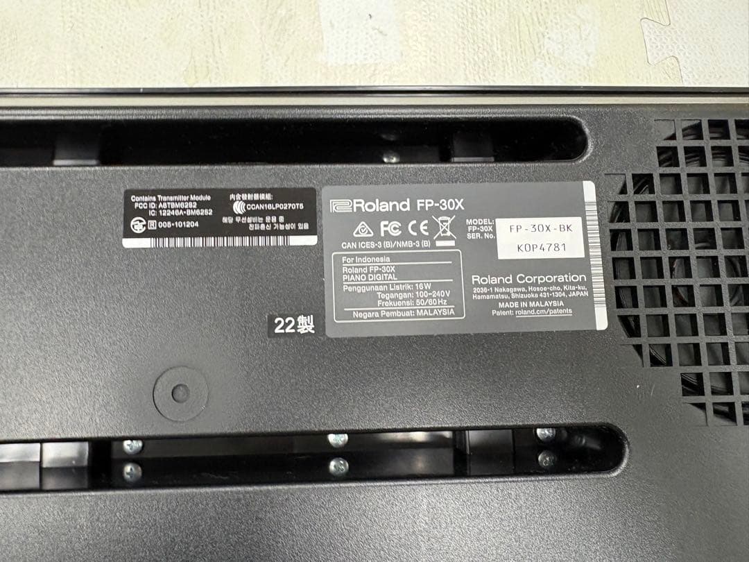 Roland ローランド　電子ピアノ FP-30X　88鍵　22年製