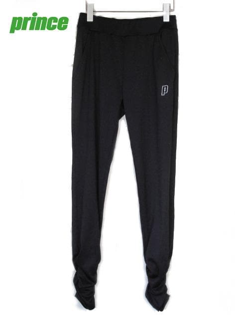 prince レディース スリムフィットパンツ ストレッチ 裾シャーリング