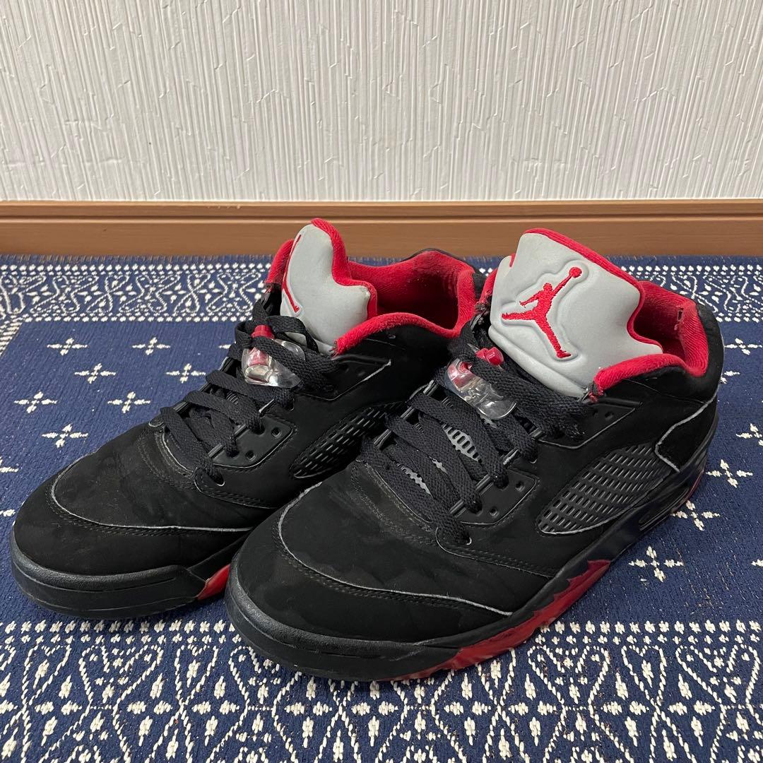 NIKE JORDAN 5 28cm 黒/赤