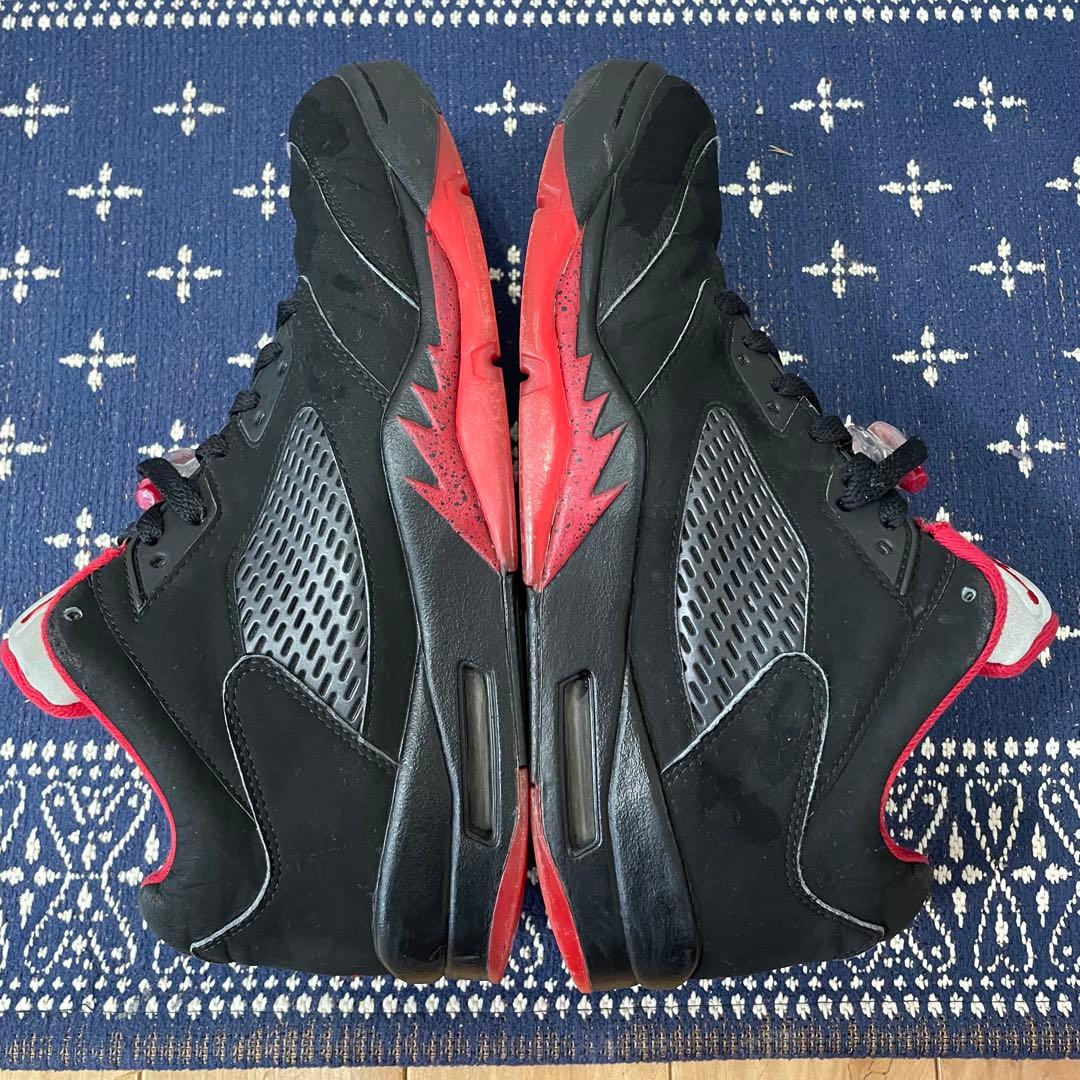 NIKE JORDAN 5 28cm 黒/赤