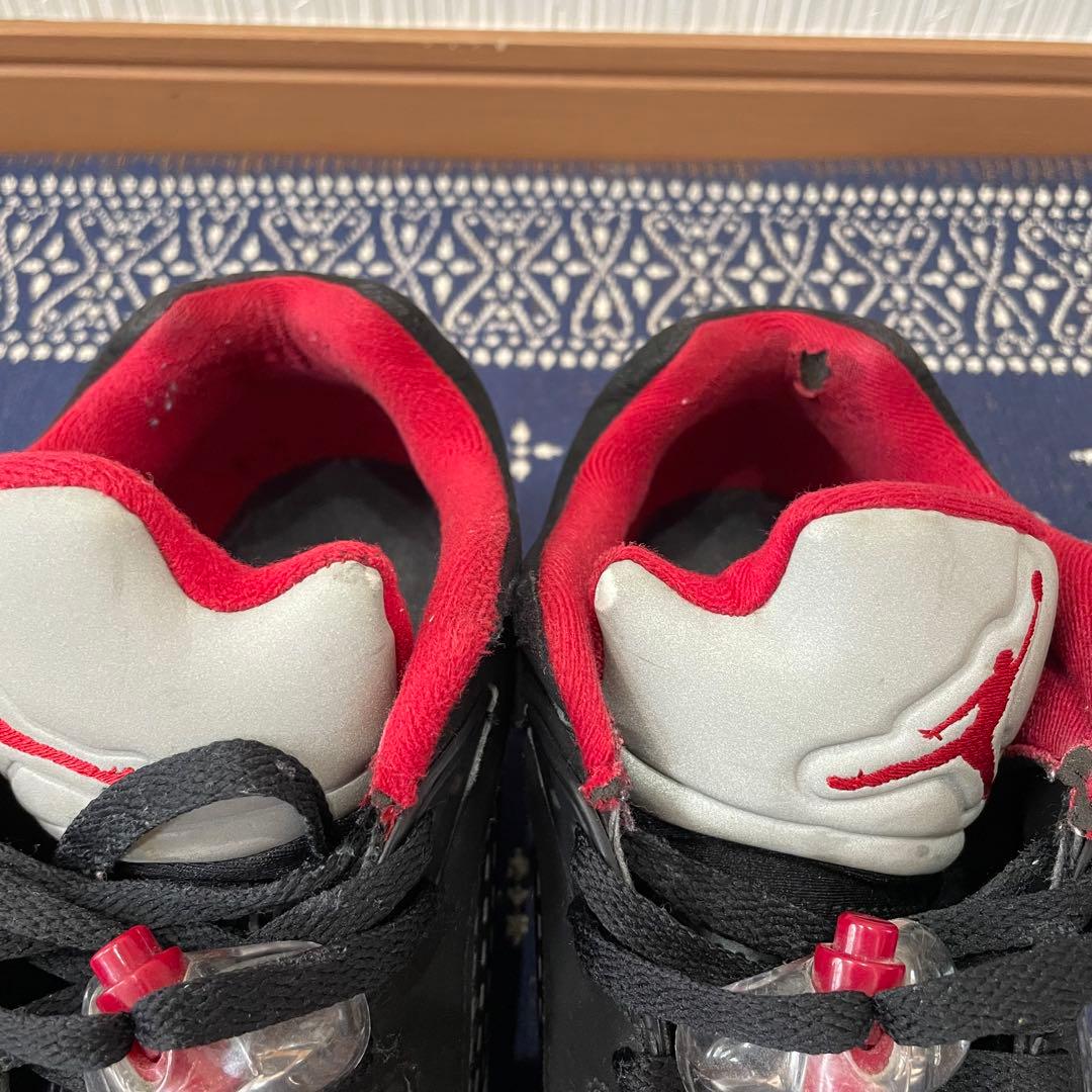 NIKE JORDAN 5 28cm 黒/赤