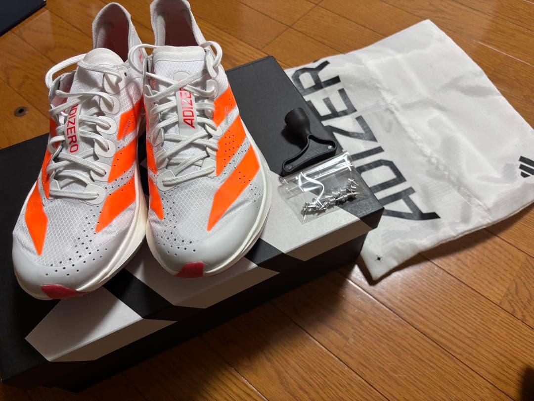 ADIZERO アバンチ　26.5㎝　ホワイト&オレンジ