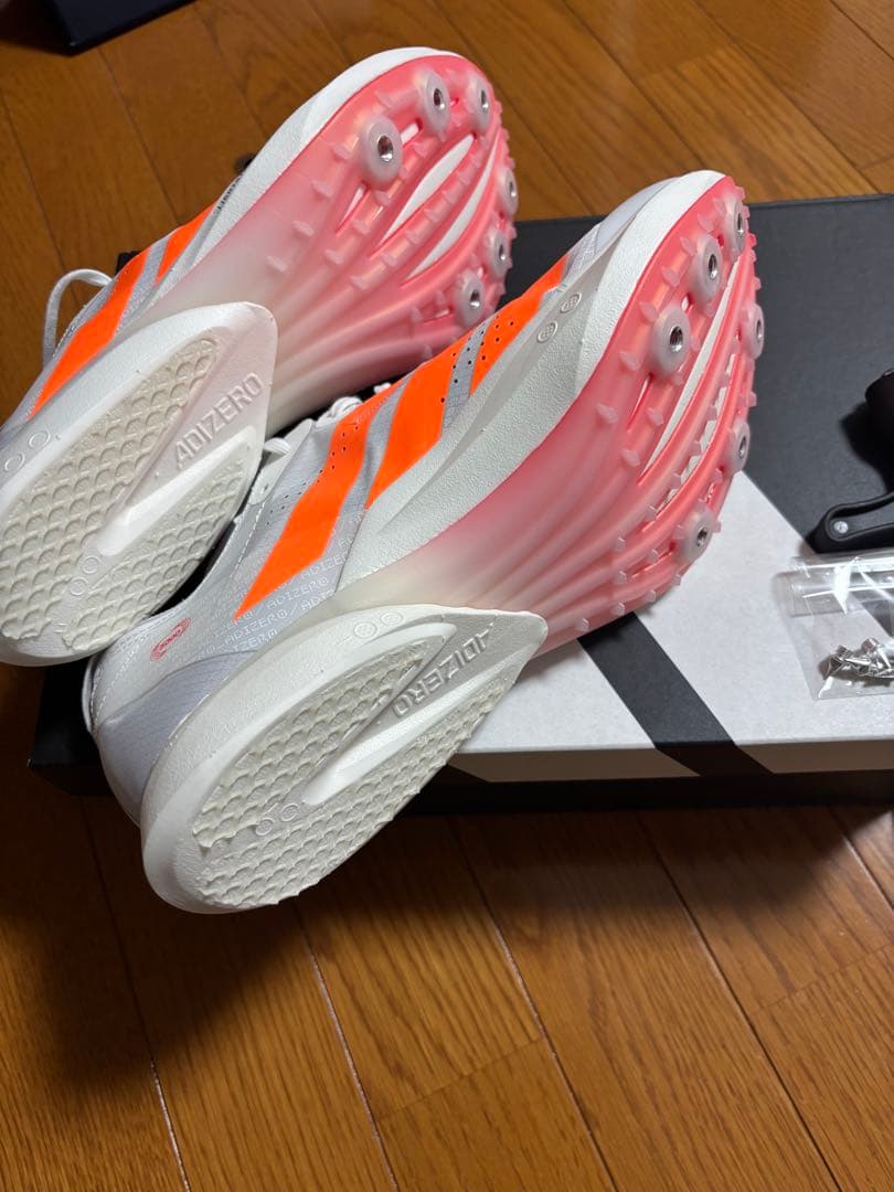 ADIZERO アバンチ　26.5㎝　ホワイト&オレンジ