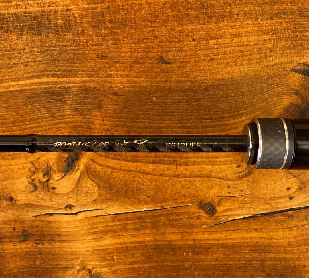 カーボンロッド　アジングロッド　S612ULF 183cm スピニング　ブラック