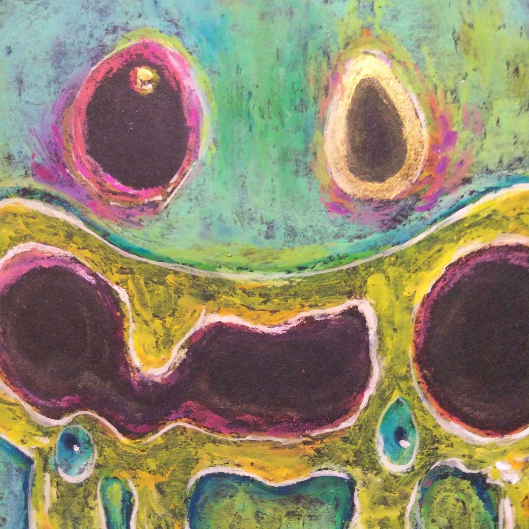 モウセンゴケ 原画 現代アート 絵画 画家 多肉植物 苔 キモカワ ポップ 創作