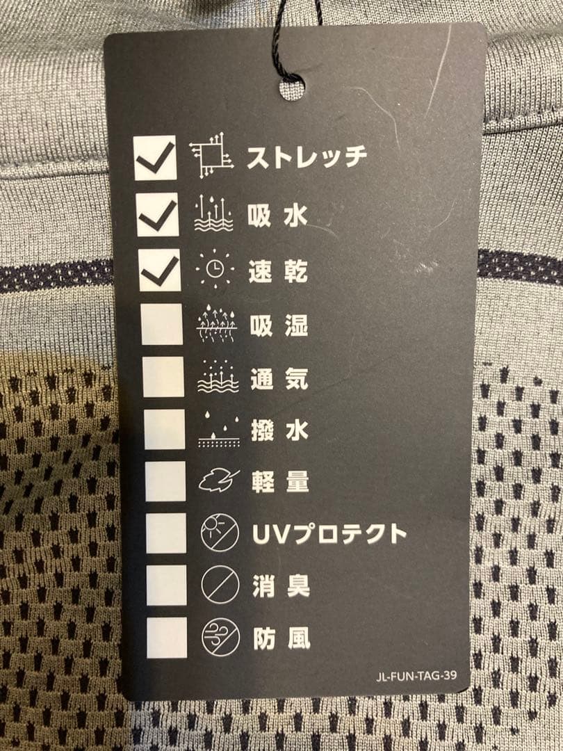 新品未使用　J.Lindeberg グレー ハーフジップシャツ