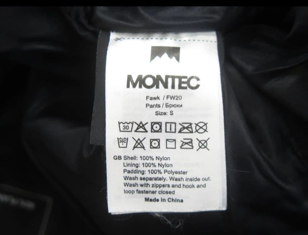 MONTEC モンテック 20FW Fawk Pants パンツ Sペット　黒